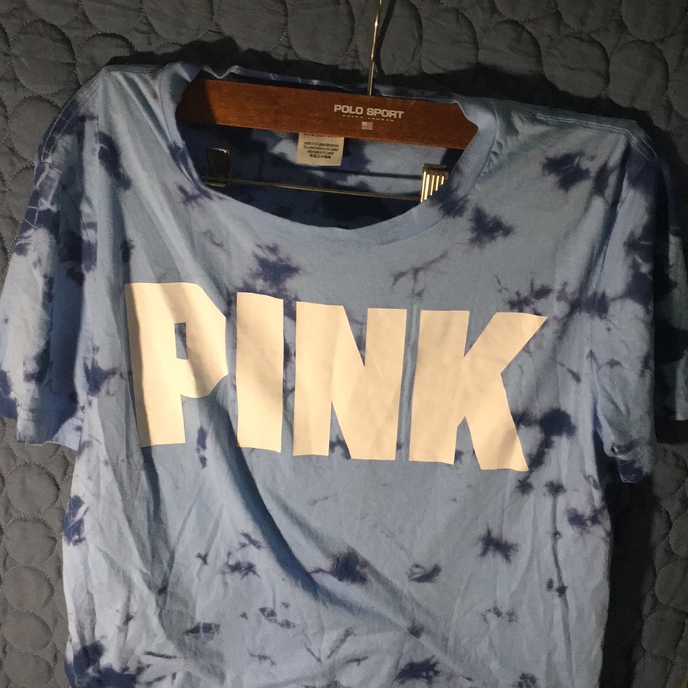 PINK blue tie dye long dress or sleeper shirt